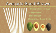Biofase Avocado Seed Drinking Straws Compostable